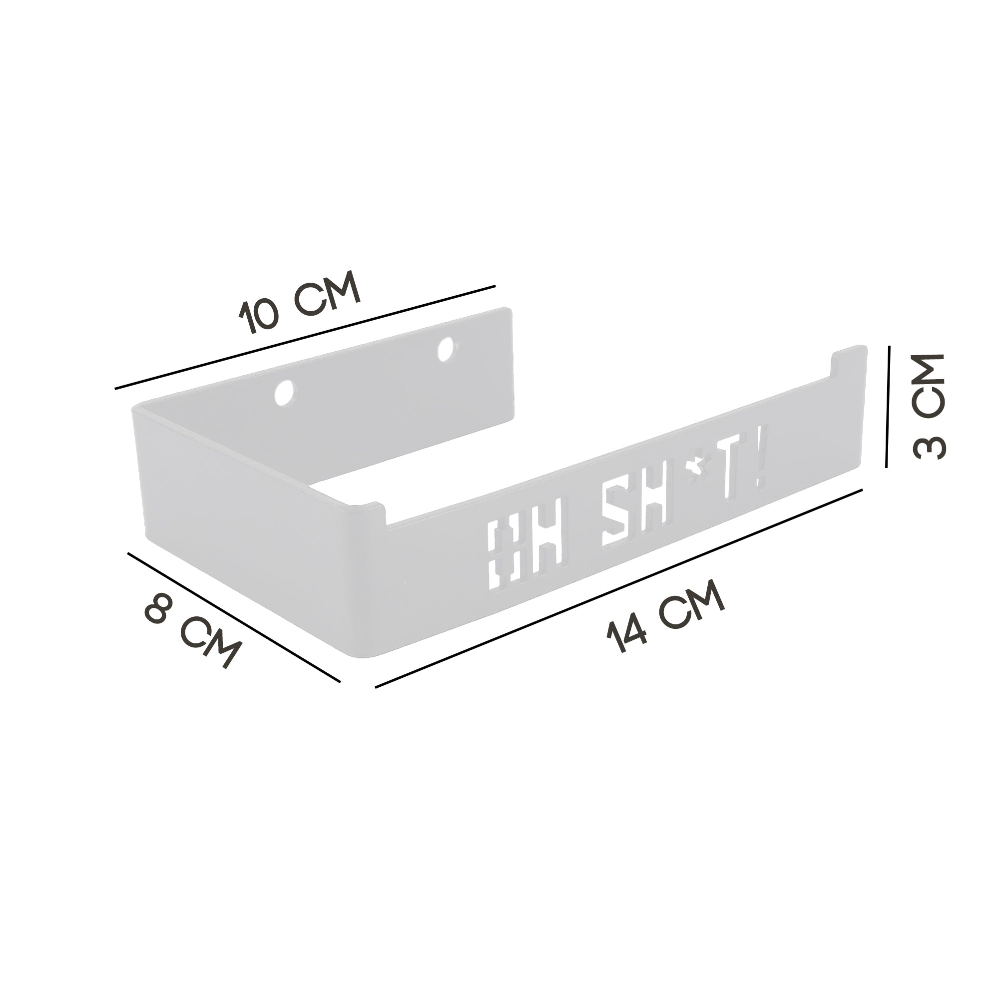 Tecnokit Porta carta igienica simpatico ed elegante da muro in acciaio cm 14x8x10x3 h