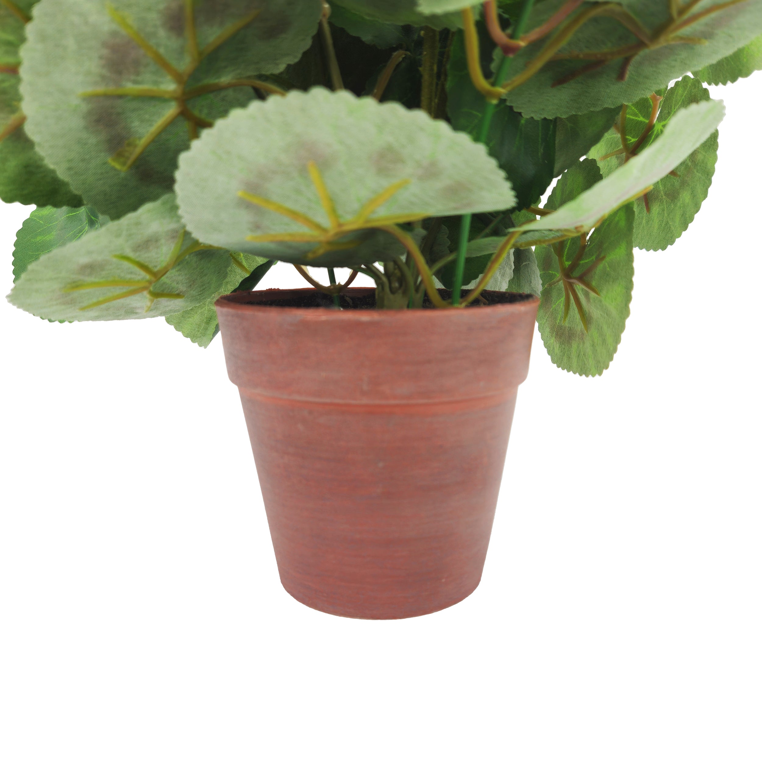 Pianta artificiale Geranio 35 cm con vaso