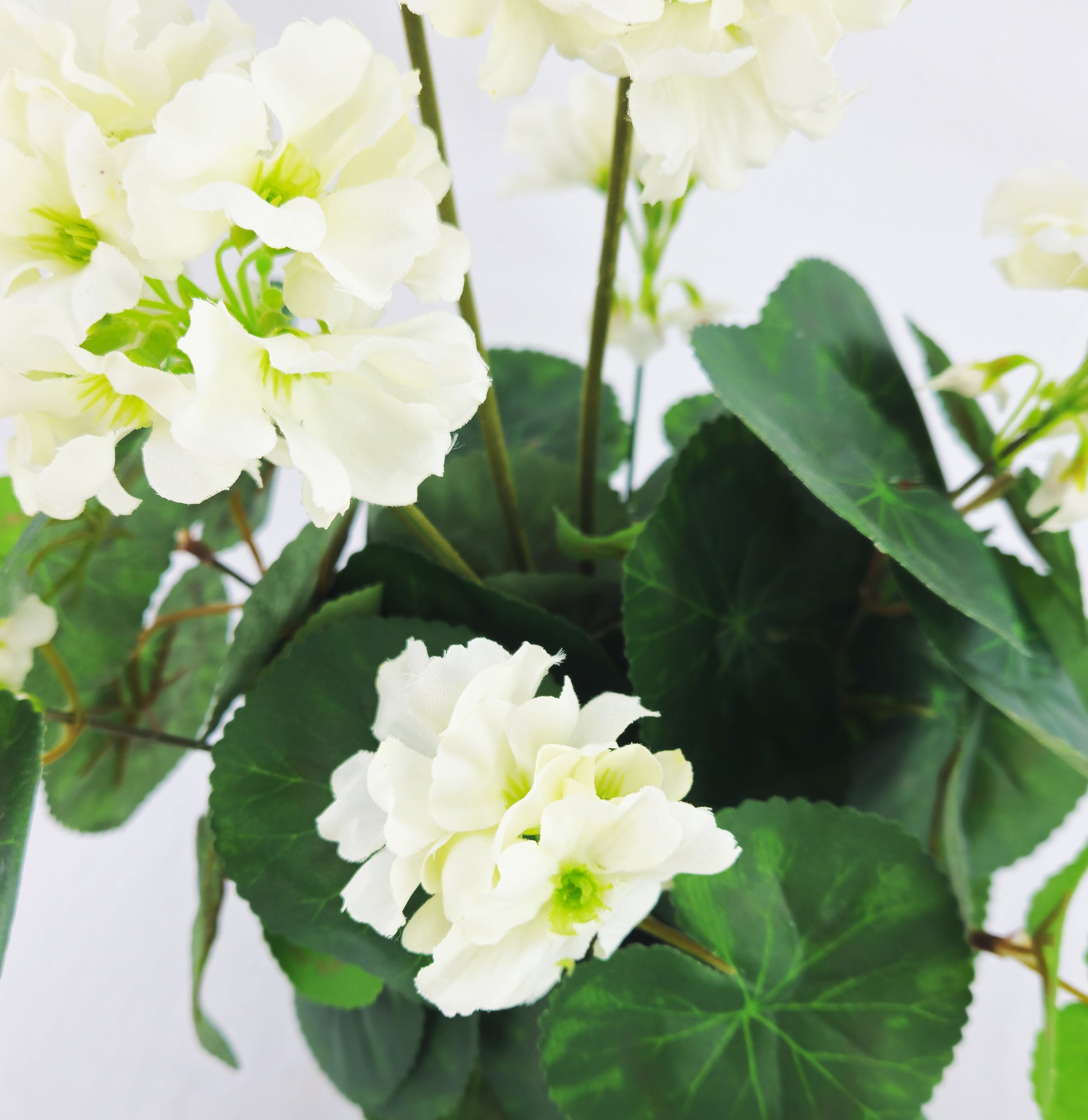 Pianta artificiale Geranio 35 cm con vaso