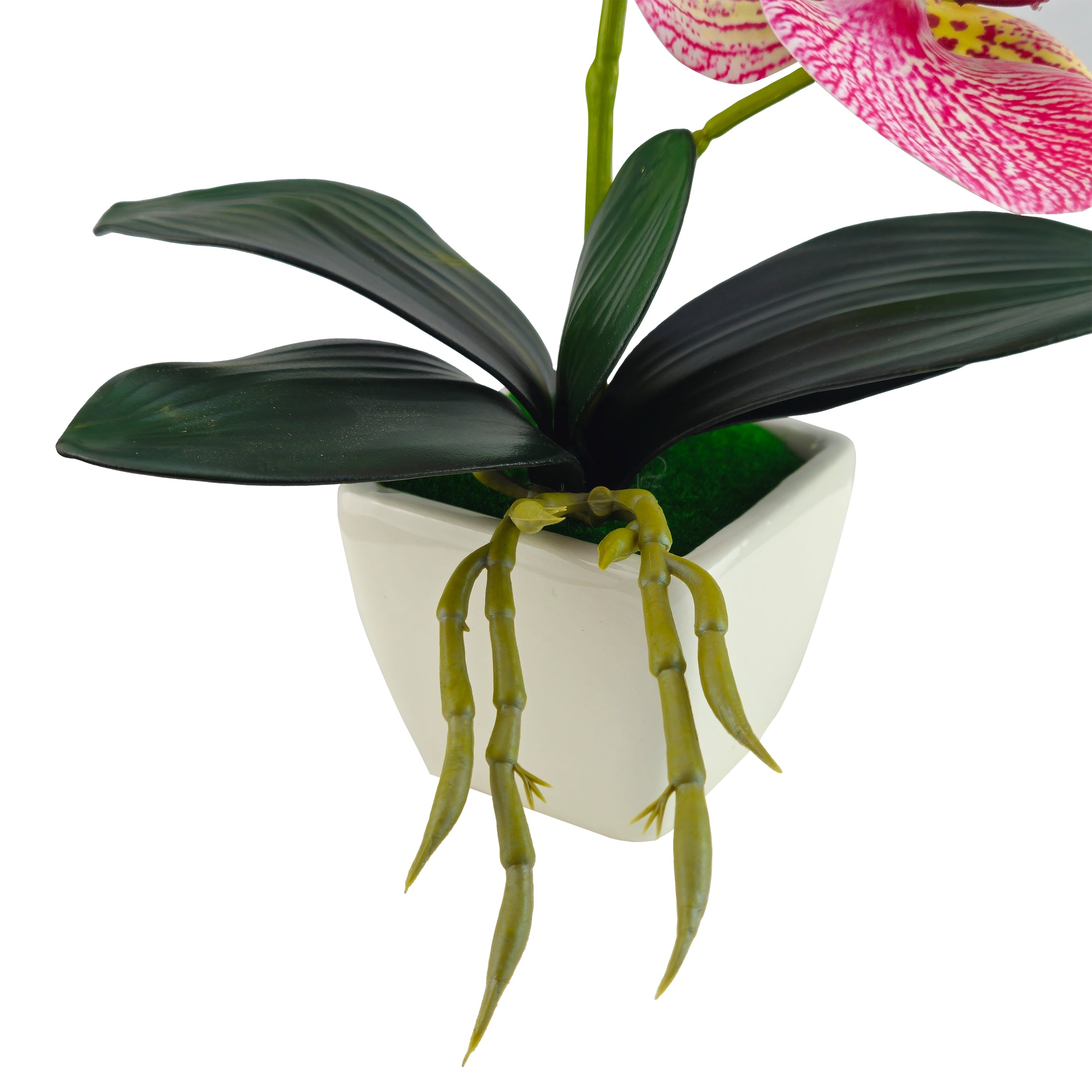 Orchidea artificiale cm 30 con vaso in ceramica