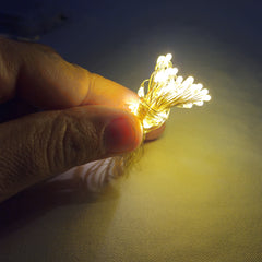 Serie luci led natale luce calda a batteria