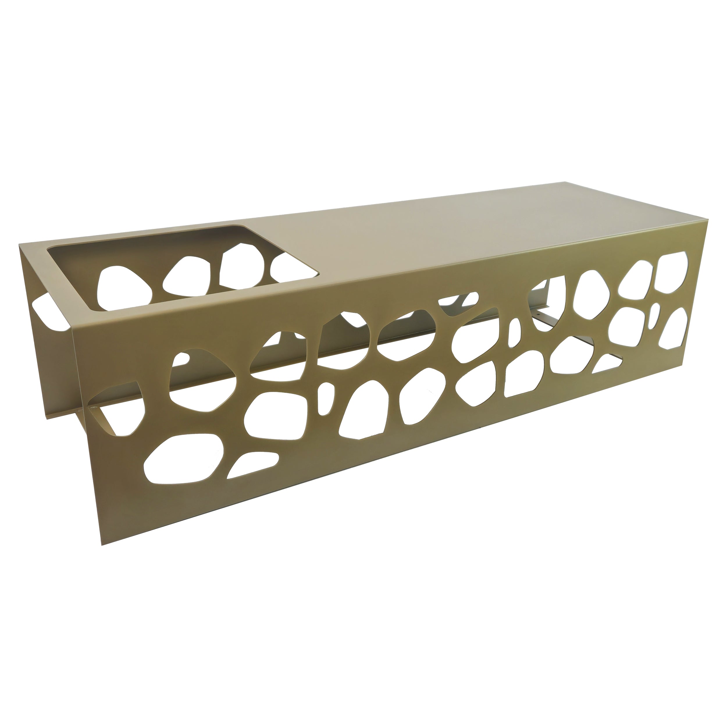 TECNOKIT Panca in Lamiera GOOT con vasi + Portavaso Singolo Coordinabile