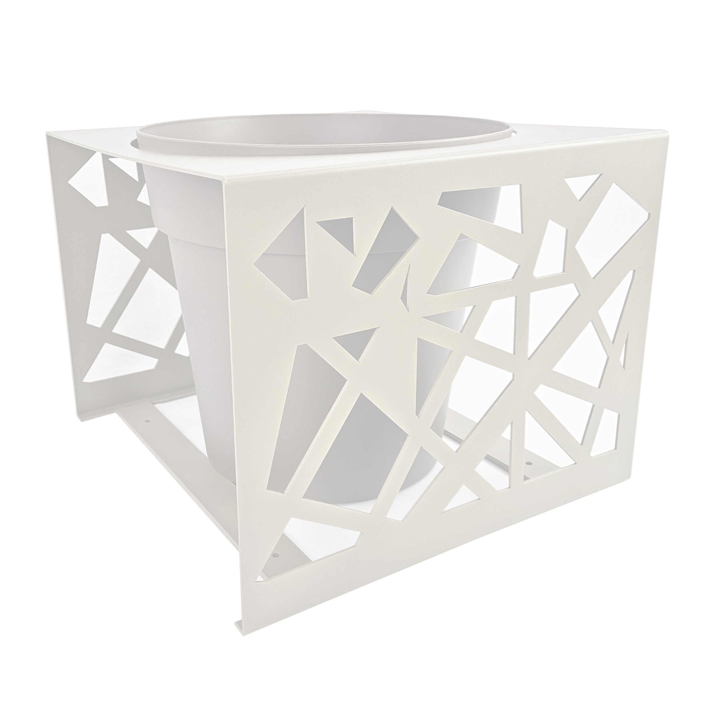 Porta vasi arredo giardino in metallo cm 60x60x40h