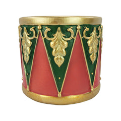 Vaso in ceramica Natalizio per interno a forma di tamburo