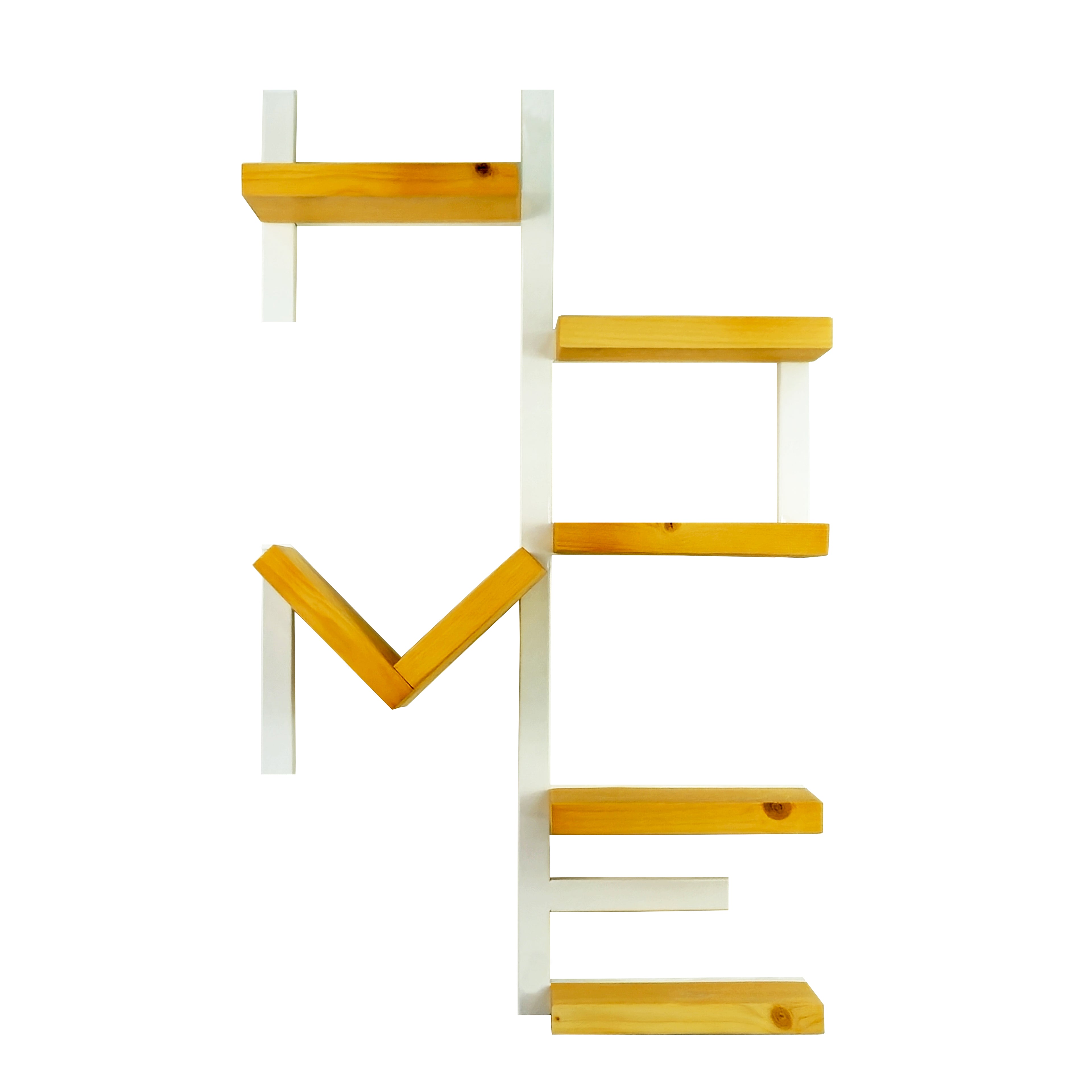 Mensola HOME in ferro e legno cm 43x72 libreria parete attrezzata