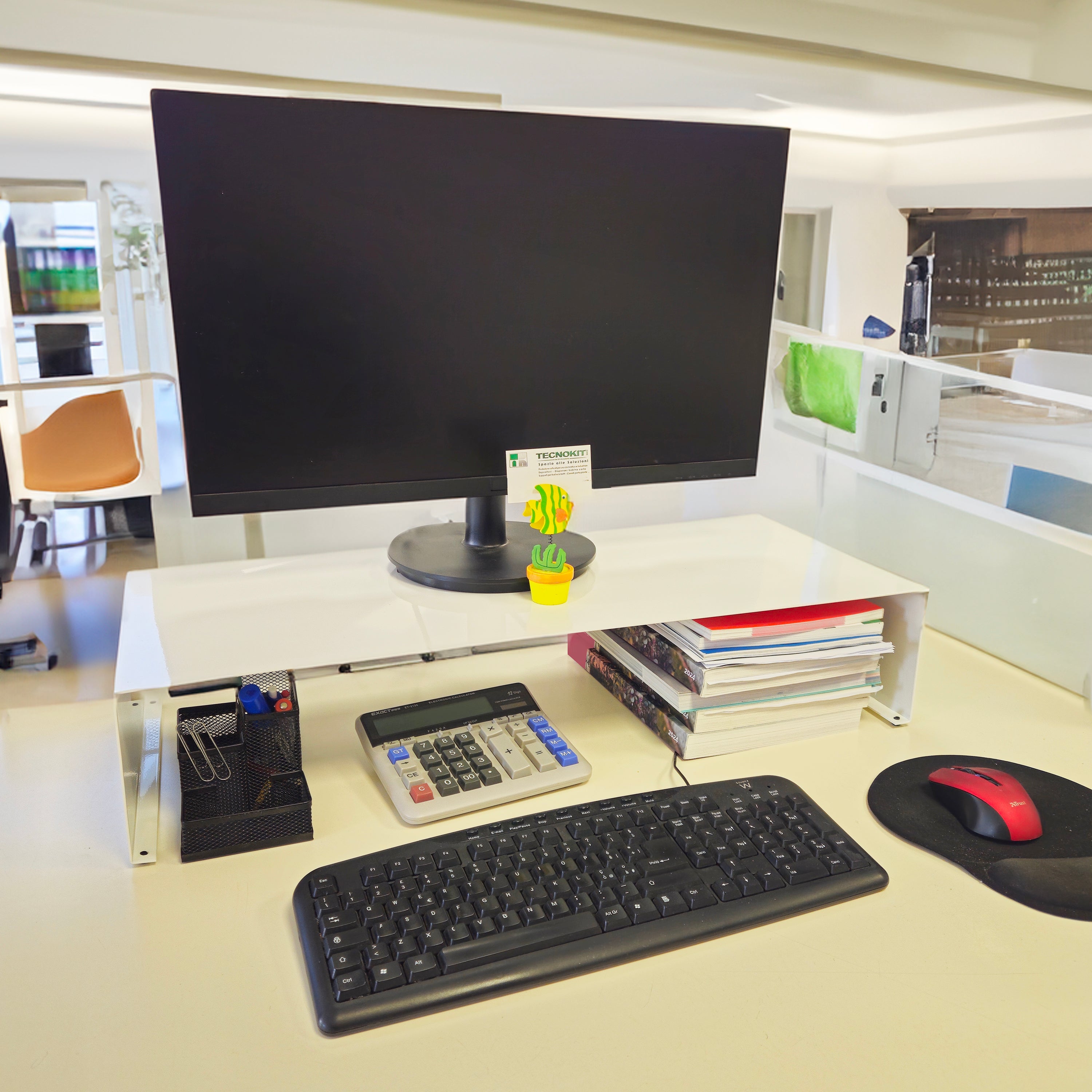 Supporto per Monitor pc da Scrivania salvaspazio DeskUp