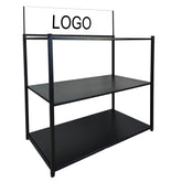 Tecnokit espositore a 3 o ripiani in acciaio