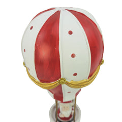 Decorazione Natalizia mongolfiera in gesso con Babbo Natale cm 13x19