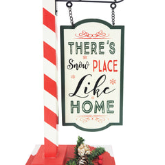 Decorazione Natalizia cartello in legno cm 16X48