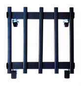 TECNOKIT CARRELLO PORTAVASI QUADRATO RIGATINO CON RUOTE INDUSTRIALI