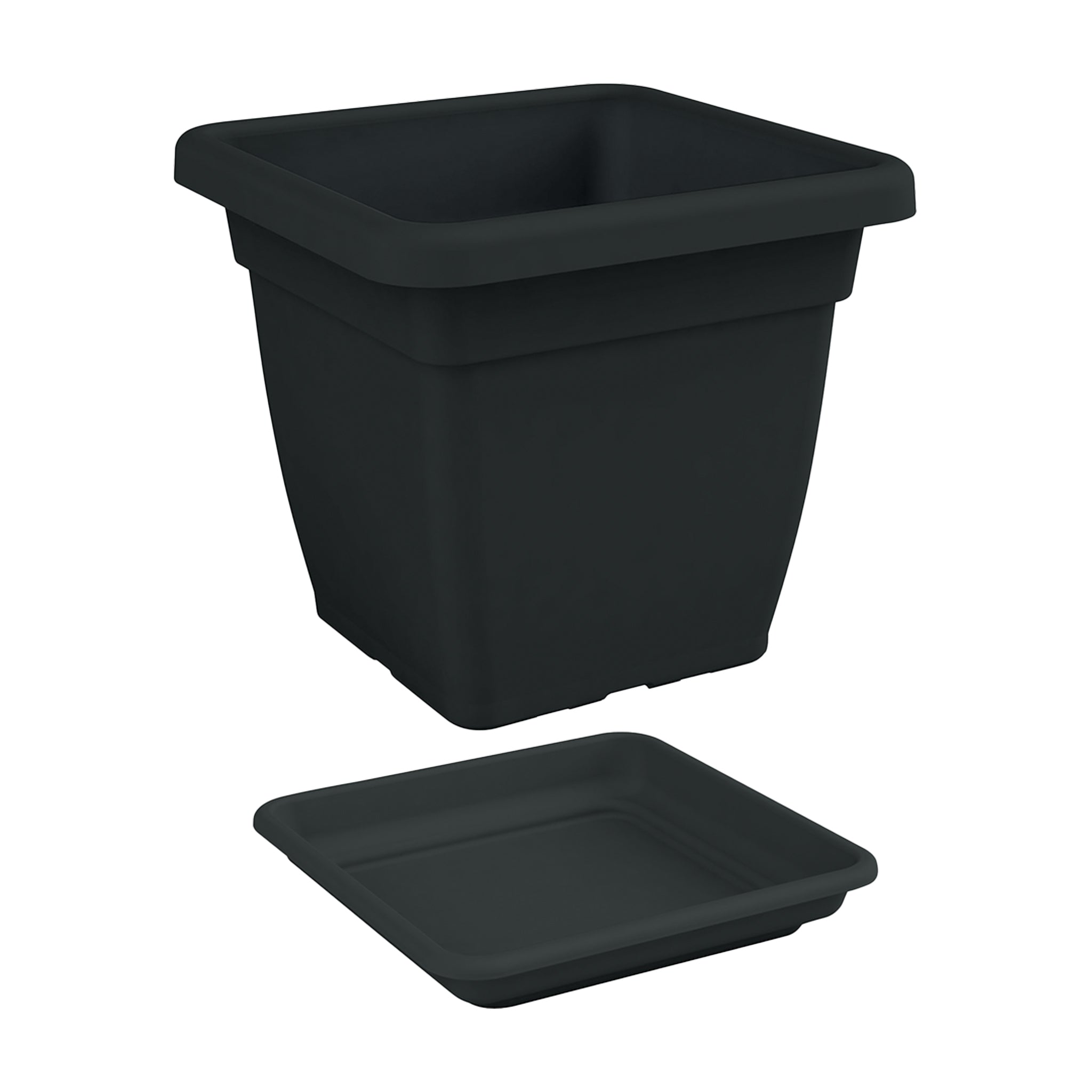 Nicoli Vaso Mega Quadrato cm 38x38x34 con sottovaso cm 34x34x5