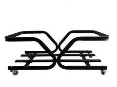 "porta vasi, carrello porta piante rettangolare con ruote industriali in metallo"