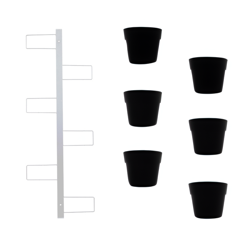 IRIS Fioriera a parete Completa Di 6 Vasi Pensili Comby Diametro Cm 14