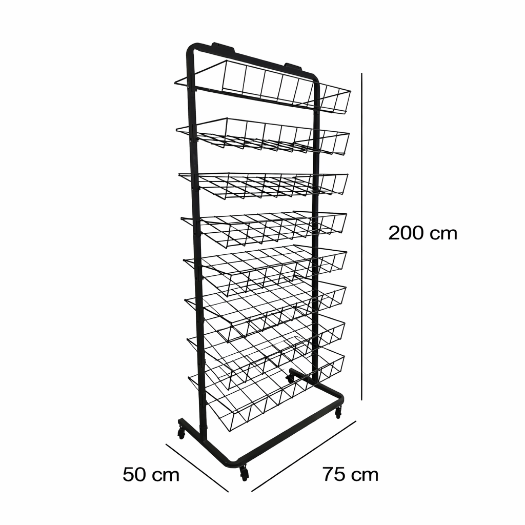 TECNOKIT ESPOSITORE PORTA ZERBINI E TAPPETI CON RUOTE