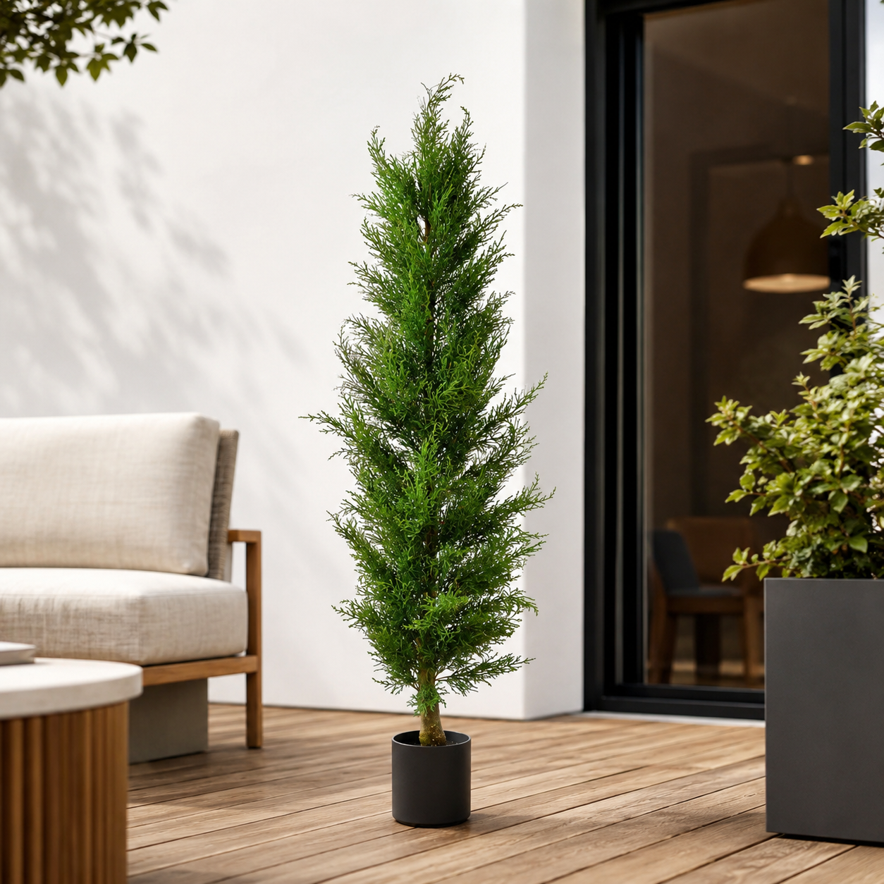 Pianta Artificiale Cipresso 150 cm con Vaso | Per Interni ed Esterni