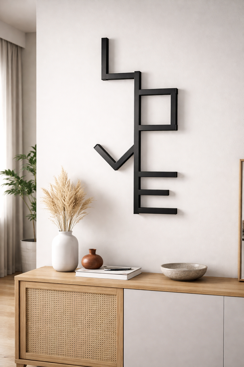Decorazione da parete LOVE in acciaio cm 39x80 h