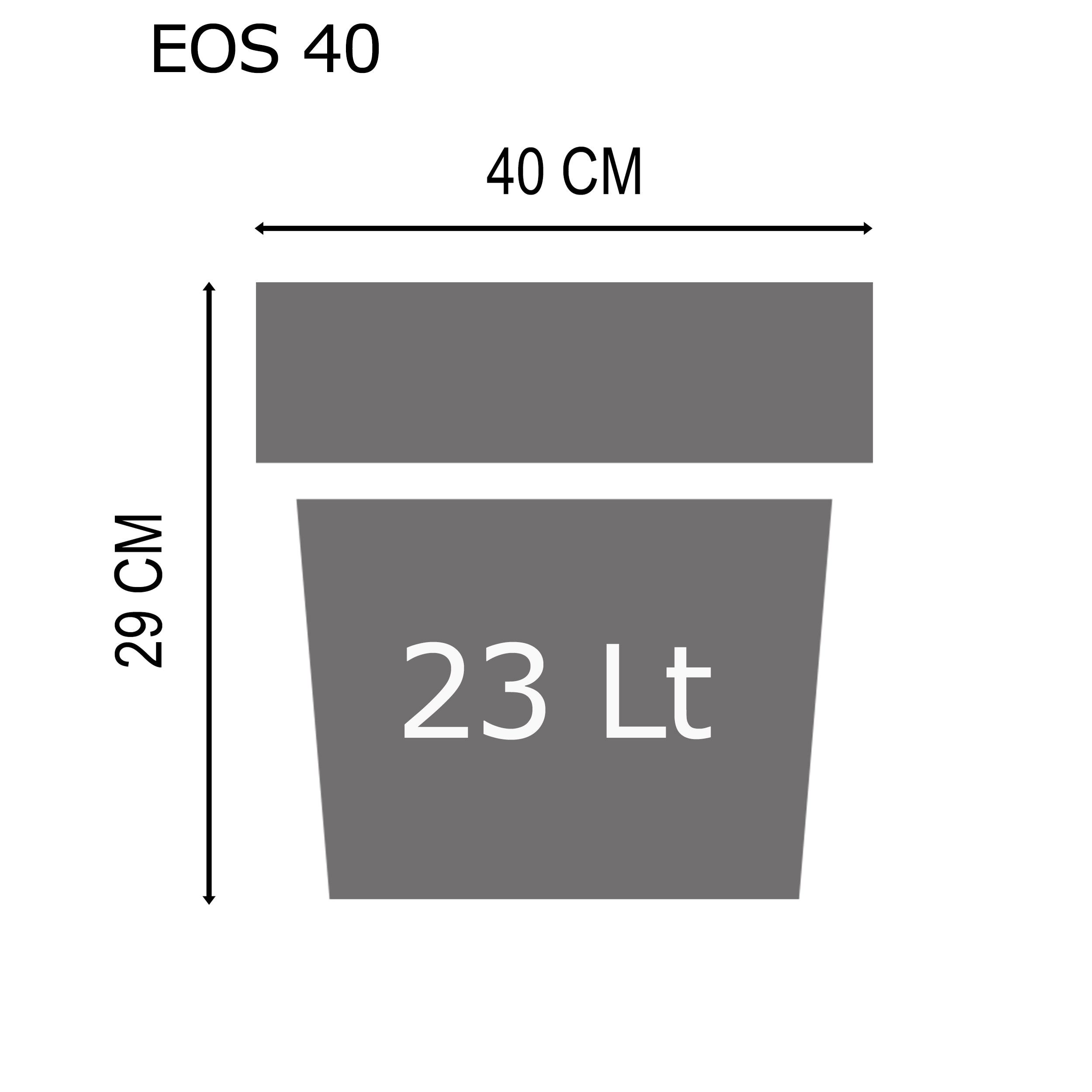 Tera vaso grande in resina EOS