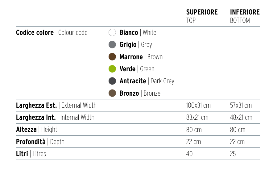 Monacis Vaso Heart di Design cm 100x57x80 reversibile