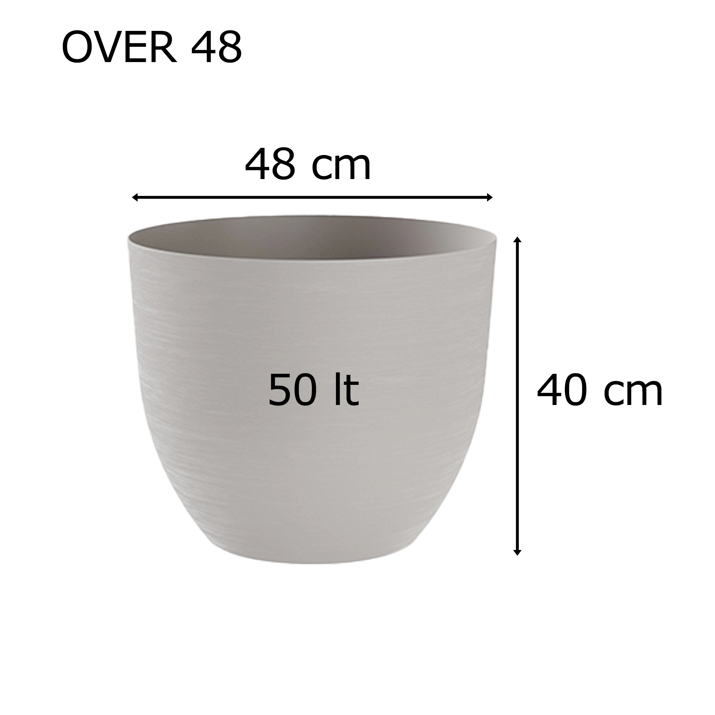 TERA vaso elegante a ciotola Over con riserva d&