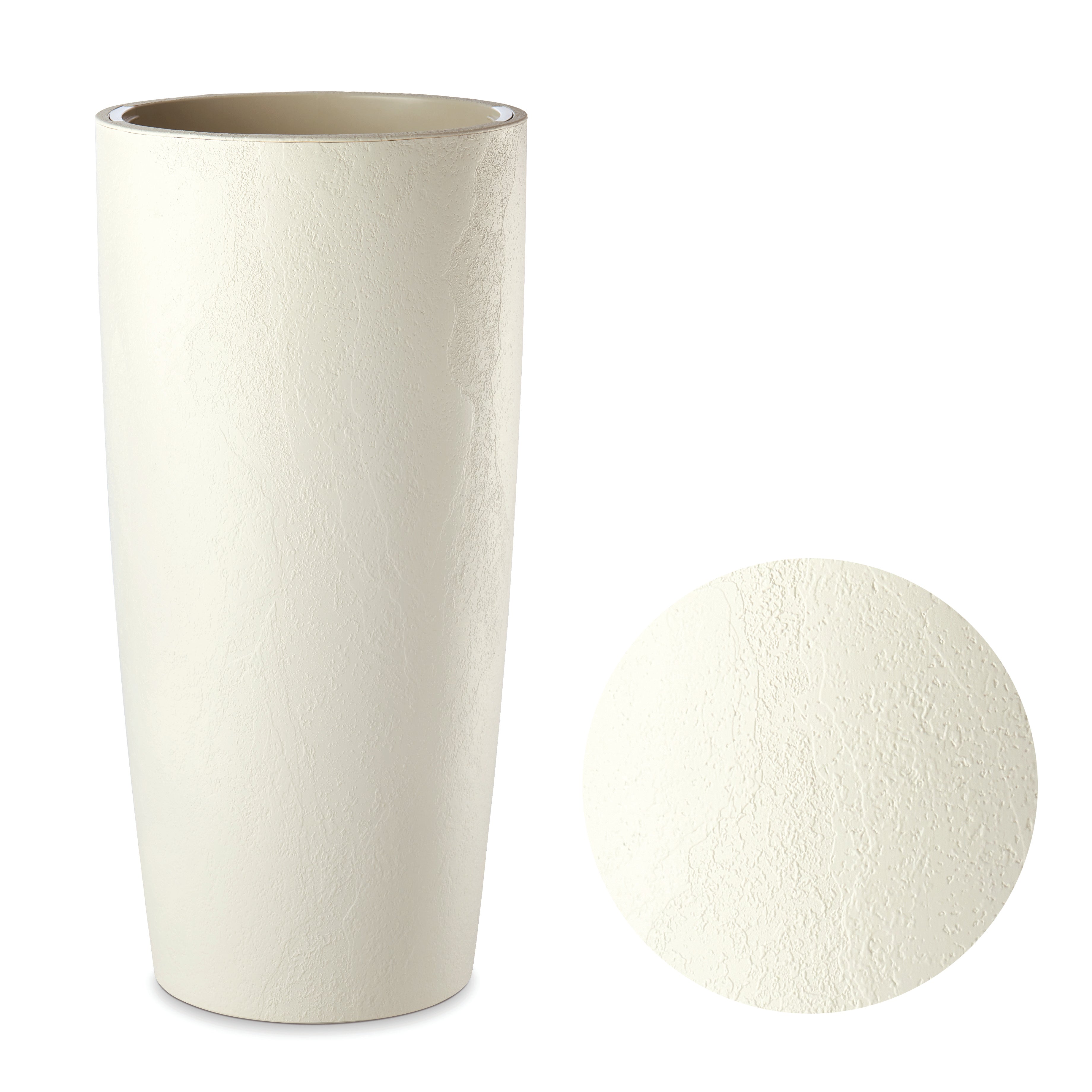 Vaso alto Erba Musa matte mandorla bianco