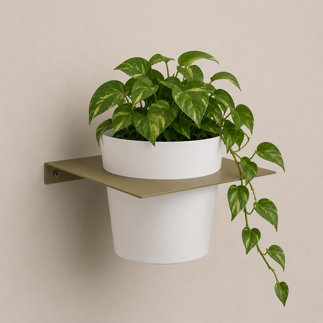 Tecnokit Porta Vasi da Muro in Metallo con Vaso – Design Moderno Made in Italy