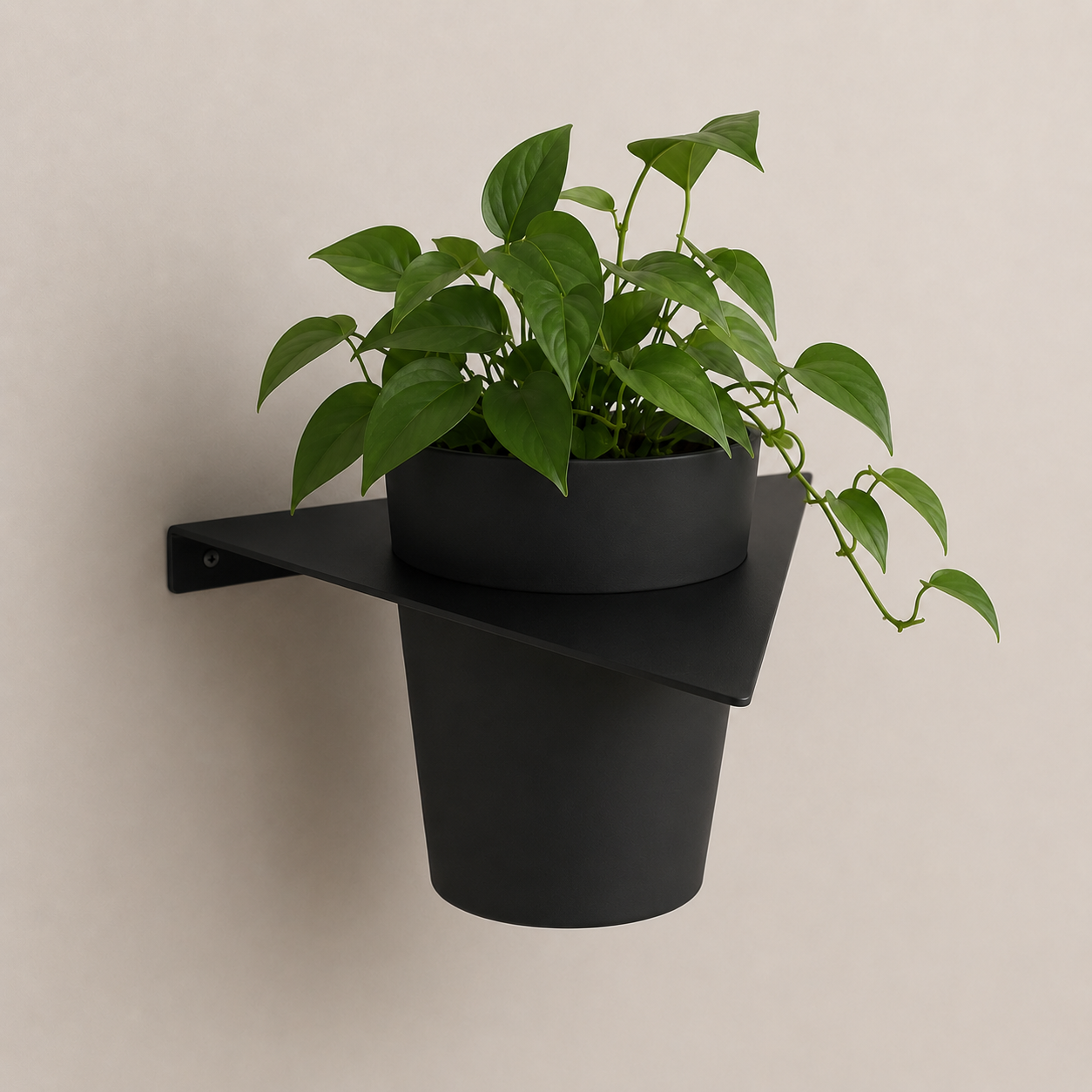 Tecnokit Porta Vasi da Muro in Metallo con Vaso – Design Moderno Made in Italy
