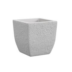 Tera vaso quadrato effetto pietra 40 cm Lithos, auto irrigante con serbatoio d'acqua
