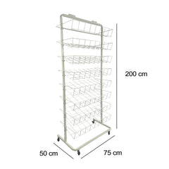 Tecnokit Espositore per zerbini 8 cesti cm 75x50x200 h
