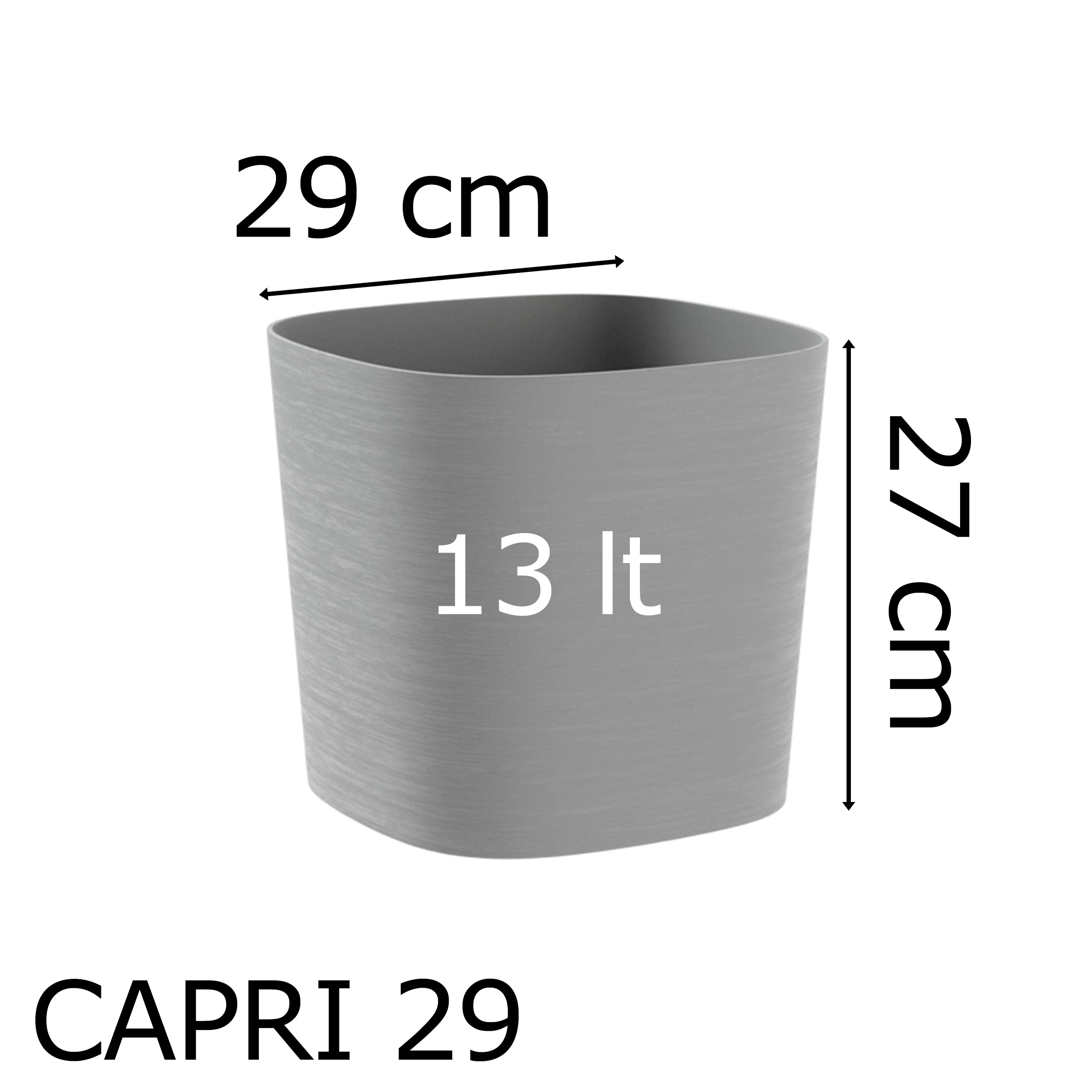 TERA Vaso elegante per fiori modello capri con riserva d&