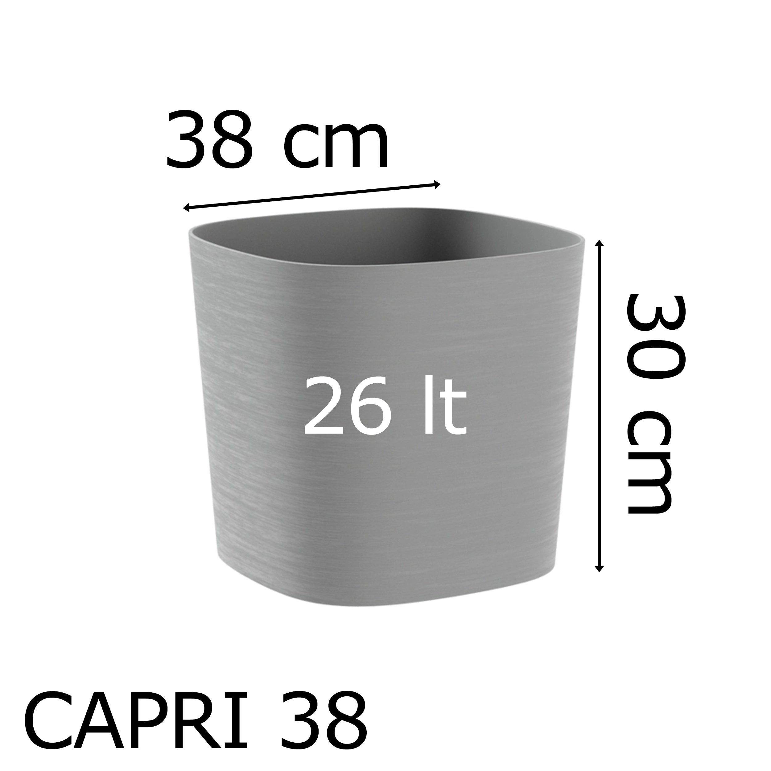 TERA Vaso elegante per fiori modello capri con riserva d&