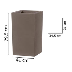 Tera vaso Schio Cubo Alto 80