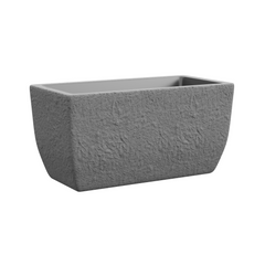 Tera vaso rettangolare in resina effetto pietra Petram, cm 81x40x40h con serbatoio d'acqua