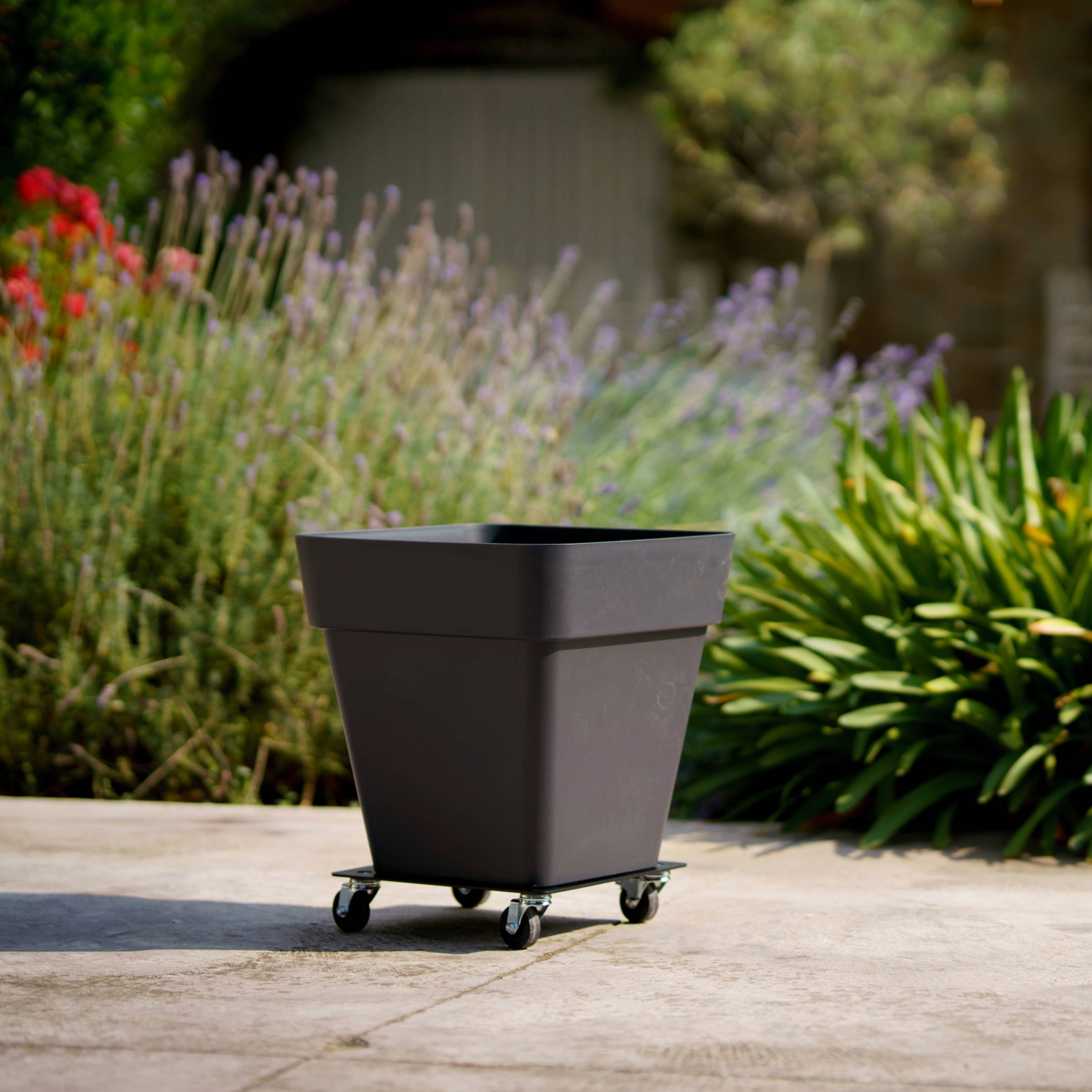 Carrello porta vasi quadrato Flat cm 30x30