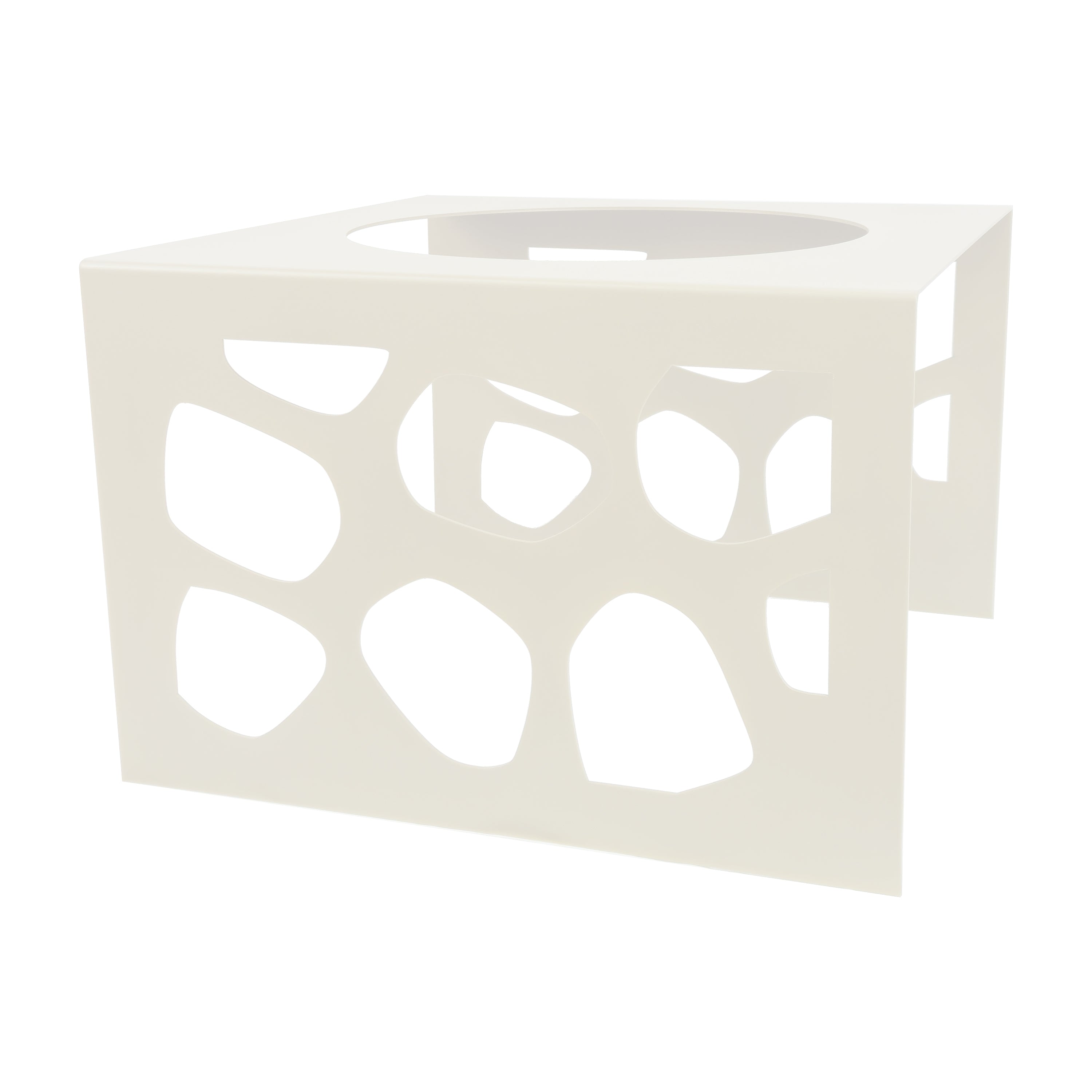 Porta vasi arredo giardino in metallo cm 60x60x40h