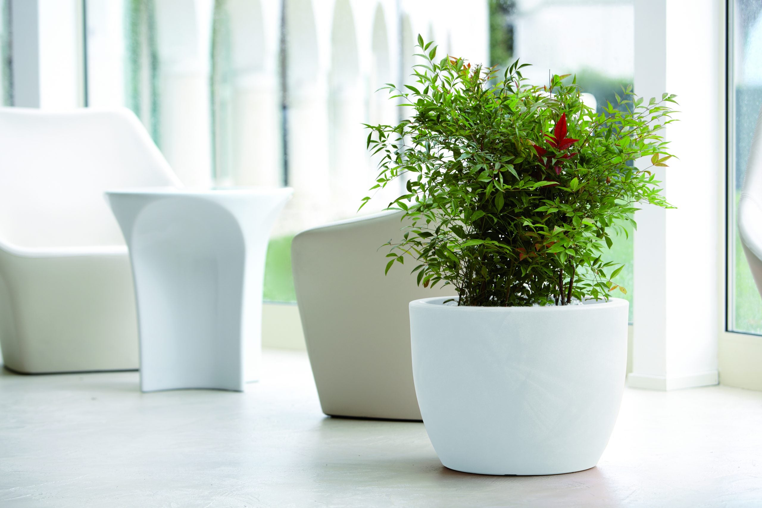 vasi per fiori da arredamento, vasi d arredamento moderni, vasi d arredo interno, vasi tondi in resina, vasi per giardino in resina