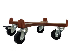 porta vasi, carrello porta piante circolare con ruote industriali in metallo