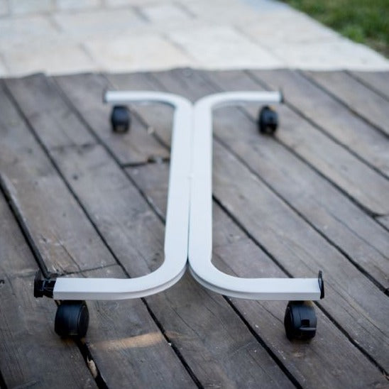 carrelli per trasporto vasi, carrello sottovaso rettangolare, porta vasi, carrello porta piante rettangolare in metallo con ruote, regolabile