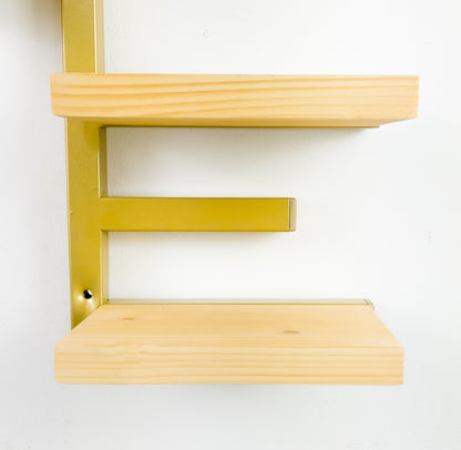 Mensola HOME in ferro e legno cm 43x72 libreria parete attrezzata