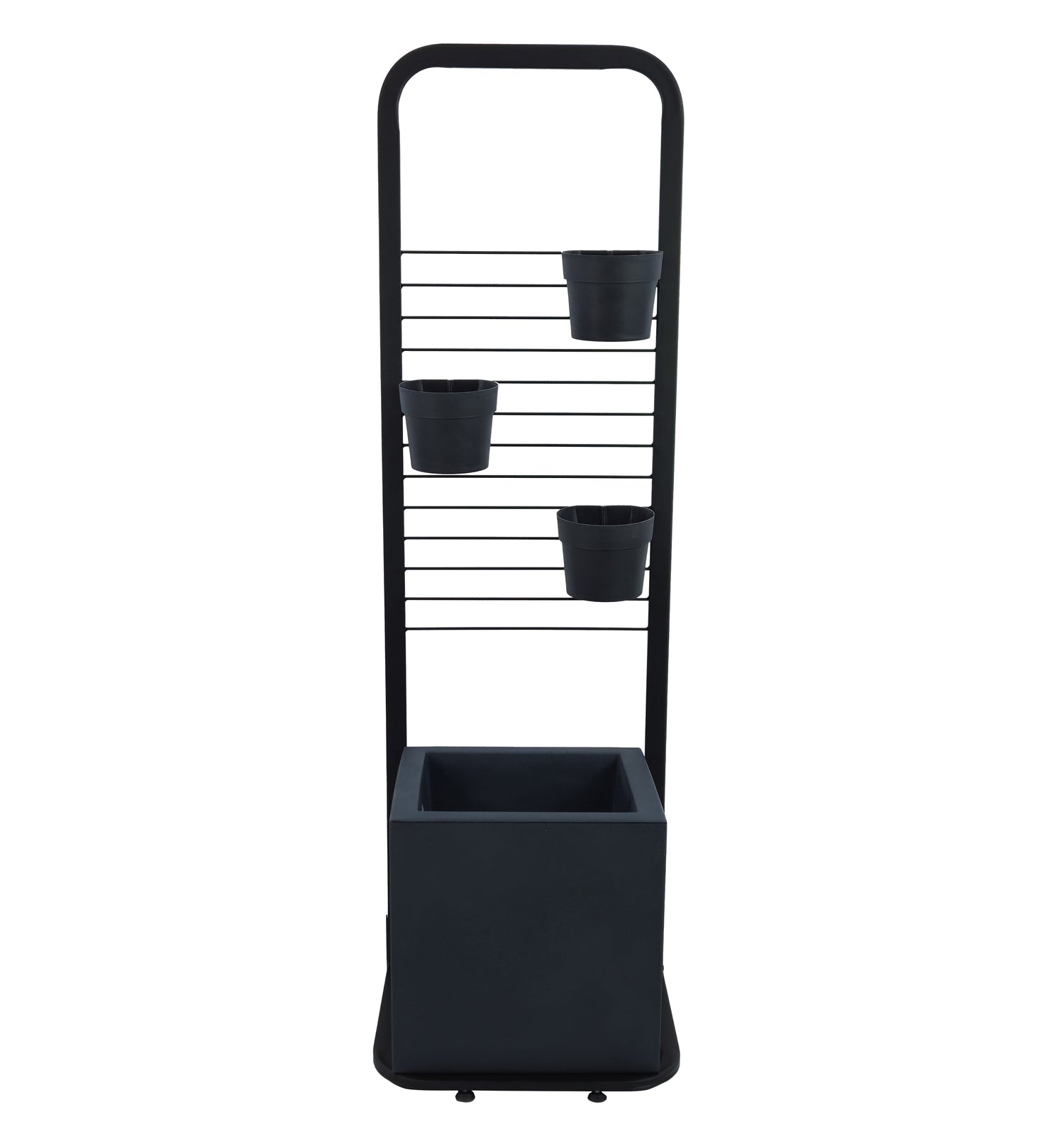 Tecnokit Fioriera Verticale Anthea in acciaio, dimensioni cm 48x42x153 con vasi inclusi