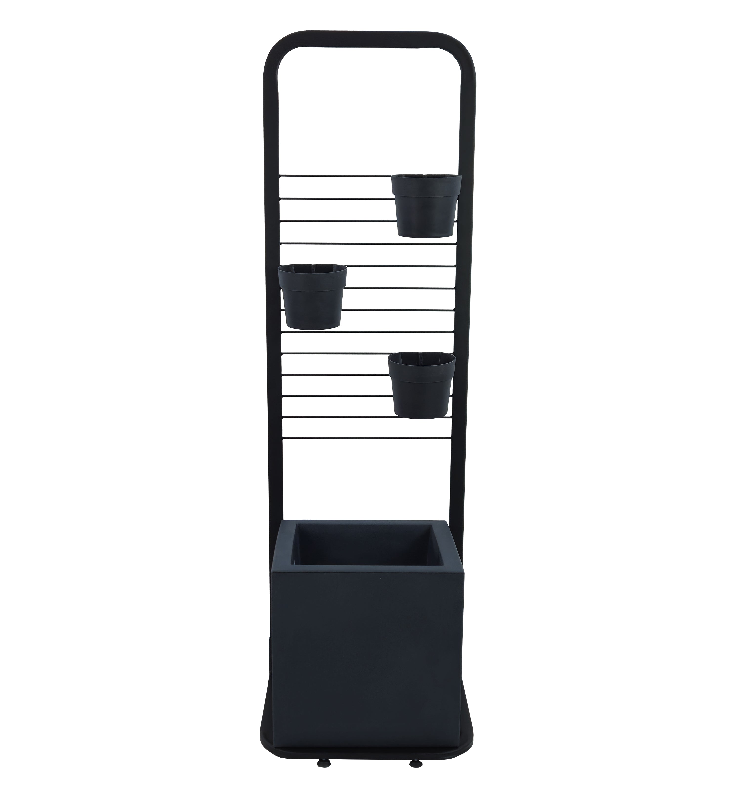 Tecnokit Fioriera Verticale Anthea in acciaio, dimensioni cm 48x42x153 con vasi inclusi