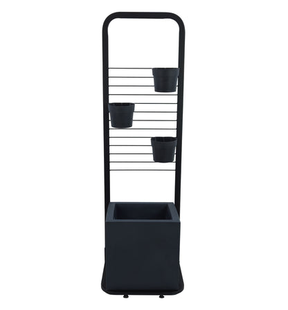 Tecnokit Fioriera Verticale Anthea in acciaio, dimensioni cm 48x42x153 con vasi inclusi