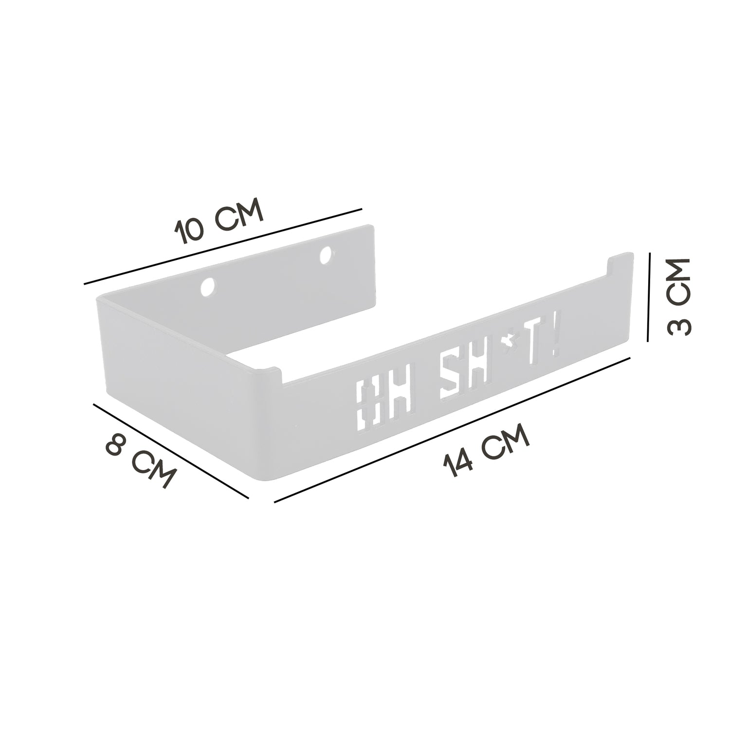 Tecnokit Porta carta igienica simpatico ed elegante da muro in acciaio cm 14x8x10x3 h