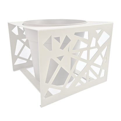 Porta vasi arredo giardino in metallo cm 60x60x40h