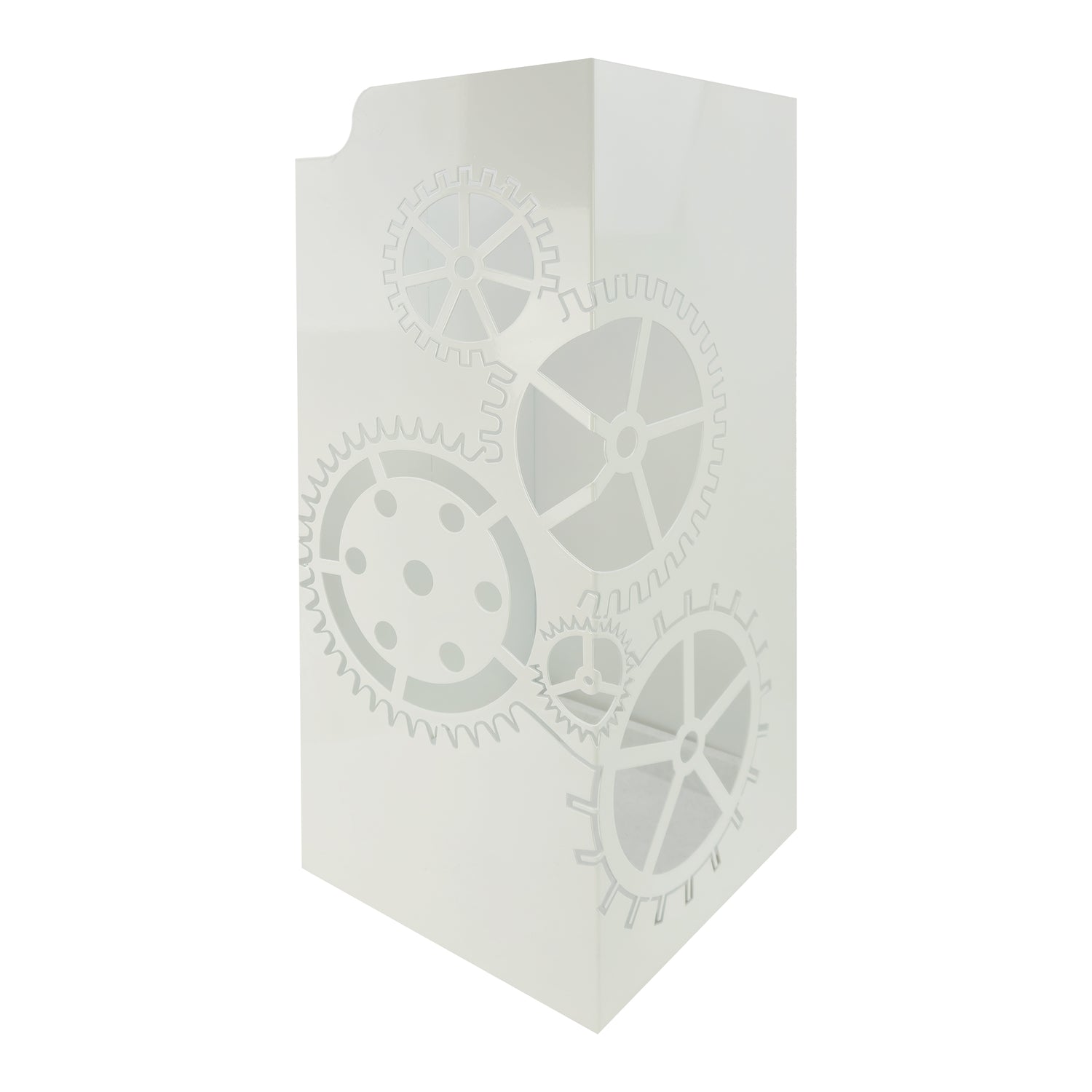 Portaombrelli in metallo da arredo soggetto ingranaggi cm 21x21x60