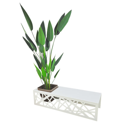 TECNOKIT Panca in Lamiera GOOT con vasi + Portavaso Singolo Coordinabile