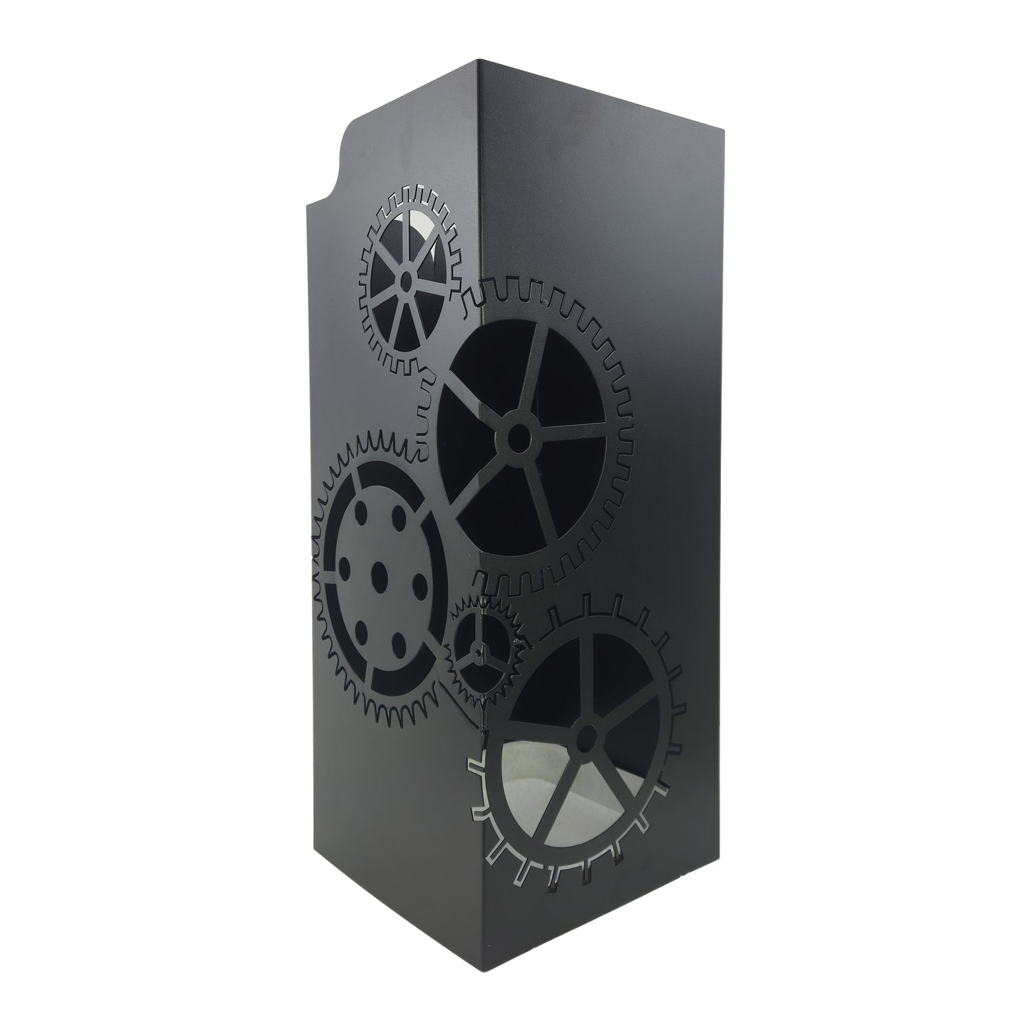 Portaombrelli in metallo da arredo soggetto ingranaggi cm 21x21x60