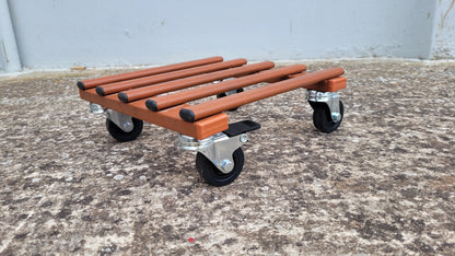 TECNOKIT CARRELLO PORTAVASI QUADRATO RIGATINO CON RUOTE INDUSTRIALI