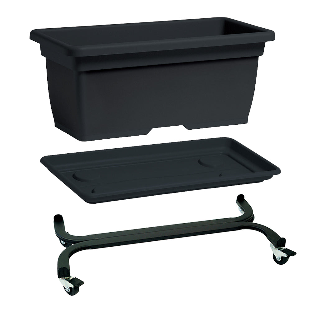 Vaso Cassettone Mega Nicoli con Sottovaso – Disponibile in 3 Misure e con Carrello a Scomparsa