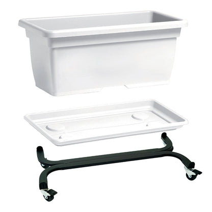 Vaso Cassettone Mega Nicoli con Sottovaso – Disponibile in 3 Misure e con Carrello a Scomparsa