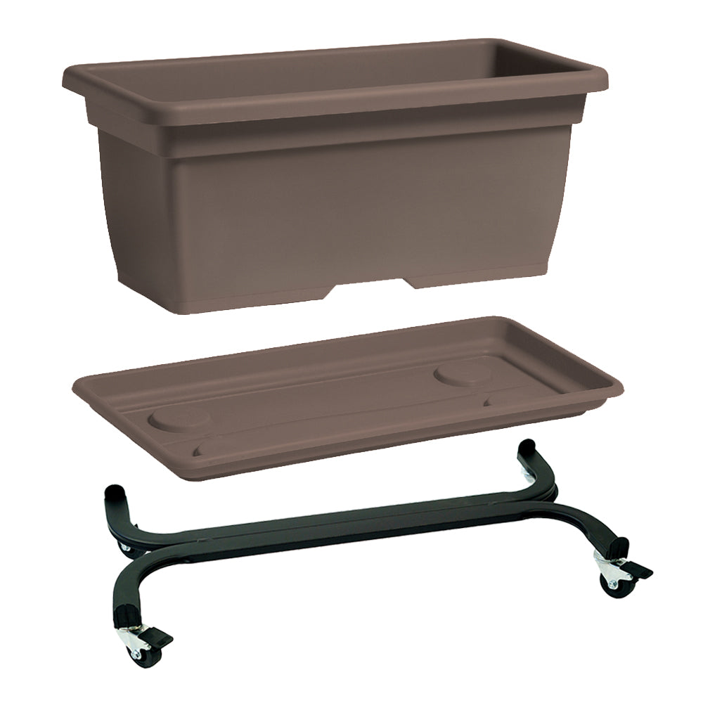 Vaso Cassettone Mega Nicoli con Sottovaso – Disponibile in 3 Misure e con Carrello a Scomparsa